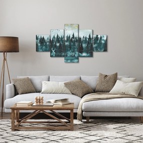 Obraz - Zwierzęta w lesie (125x70 cm)