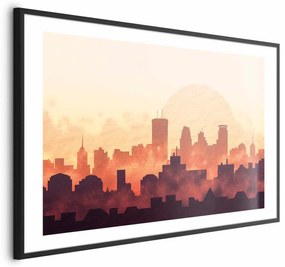 Plakat Żar miasta 42x29,7 cm z ramą czarną z marginesem ARTGEIST B