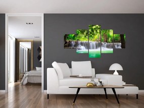 Obraz wodospadu w Kanchanaburi, Tajlandia (125x70 cm)