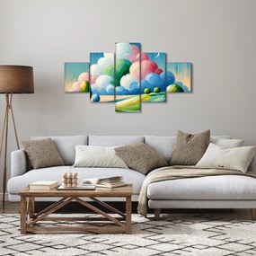 Obraz - Krajobraz z chmurą (125x70 cm)