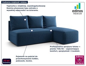 Granatowy narożnik rozkładany z pojemnikiem F6-R36