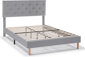 Rama łóżka tapicerowana Rosi 30 cm, 140x190 cm, Jasnoszary