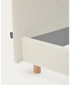 Szare tapicerowane łóżko dwuosobowe bez stelaża 180x200 cm Valma – Kave Home