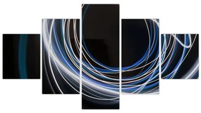 Obraz niebieskich linii (125x70 cm)