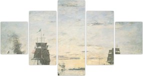 Obraz - Eugène Boudin, Entrance to the Harbor, Le Havre, reprodukcje (125x70 cm)