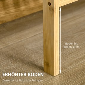 HOMCOM Półka bambusowa z 3 półkami stojak na książki regał naturalny 62x33x80 cm | Aosom PL