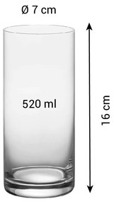 Tescoma Zestaw szklanek do long drinków CHARLIE, 6szt., 520 ml