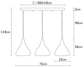 Czarna lampa wisząca z metalowym kloszem Berceste – Opviq lights