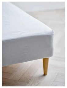 Białe prześcieradło z bawełny organicznej z gumką 90x200 cm Calm – Södahl