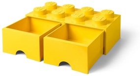 Żółty pojemnik z 2 szufladami LEGO®