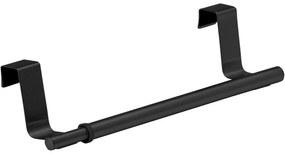 Wenko Regulowany uchwyt na ścierki ze stali nierdzewnej 22-35 cm, czarny, S