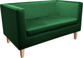 Sofa Monaco : Kolor nogi - Drewno, Kolor tkaniny - VELVET - MG25, Typ tkaniny - Velvet, Wysokość nogi - 20 cm