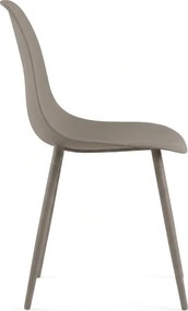 Krzesło do kuchni OSAKA plastikowe, szarobrązowe