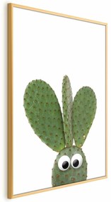 Plakat Uszaty kaktus 21x30 cm z ramą złotą bez marginesu ARTGEIST B