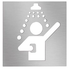 Ikona Prysznic 12x12 cm nierdzewna/srebrna