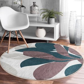 Okrągły dywan odpowiedni do prania i robotów sprzątających ø 80 cm Comfort – Mila Home