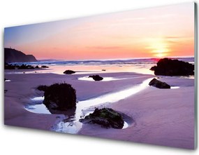 Panel Szklany do Kuchni Piaszczysty Brzeg Oceanu