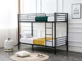 Łóżko piętrowe BUNKY 90x200 czarne HALMAR