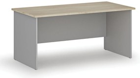 Biurko PRIMO GRAY, 160x80 cm, szary/dąb naturalny