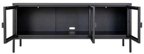 Czarna metalowa szafka pod TV 130x55 cm Brisbane – House Nordic