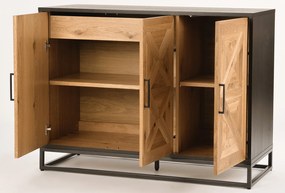 Trzydrzwiowa komoda drewniana Indus 20-1
