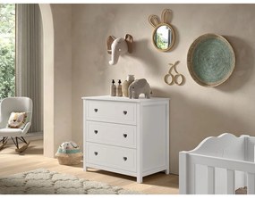 Biała komoda dziecięca 90x89x57 cm Amori – Vipack