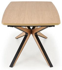 Stół do jadalni rozkładany MDF naturalny 160-220/90/76 cm JAMES