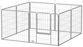 Wybieg dla zwierząt PawHut, ogrodzenie dla psów, plac zabaw dla zwierząt, elastyczne dostosowanie, stal nierdzewna