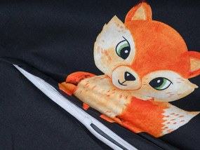 PrzytulneMieszkanie.pl PrzytulneMieszkanie.pl Pościel z mikrofibry FOXES czarna Rozmiar pościeli: 2 szt 70 x 80 cm | 160 x 200 cm