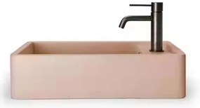 Umywalka z kamienia syntetycznego nablatowa / wisząca prostokątna różowa 43 cm x 25 cm EVELIA Pink