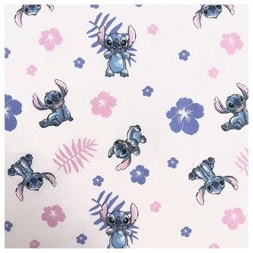 Jasnoróżowa bawełniana pościel dziecięca jednoosobowa 140x200 cm Lilo &amp; Stitch "Pink" – Jerry Fabrics