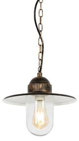 Zewnetrzna Rustykalna lampa wisząca zewnętrzna antyczne złoto IP44 - KansasWiejski/ Rustykalny / Vintage Oswietlenie zewnetrzne