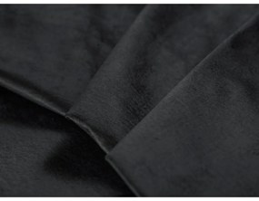 Ciemnoszara aksamitna rozkładana sofa ze schowkiem 250 cm Wicklow – Cosmopolitan Design