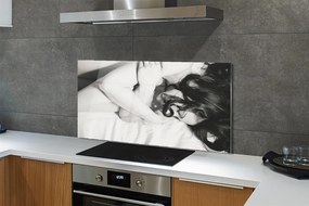 Panel szklany do Kuchni Spokój Śpiącej Kobiety