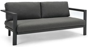 Ciemnoszara aluminiowa sofa ogrodowa Cubic – Diphano