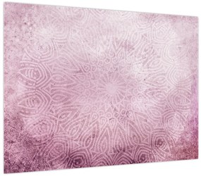 Obraz - Mandala na różowej ścianie (70x50 cm)