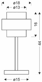 Nowoczesna lampa stołowa ze szklanym dymionym kloszem - V101 Elys 3X