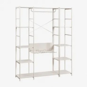 Modułowa Otwarta Szafa 2-częściowa Z Półką Z Żelaza Elviah Gardenia Biel - Sklum