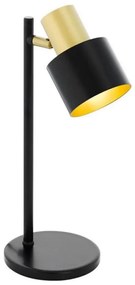 Eglo 79375 - Lampa stołowa FIUMARA 1xE27/60W/230V czarny/złoty