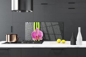 Panel Szklany Orientalny Bambus i Kwiaty