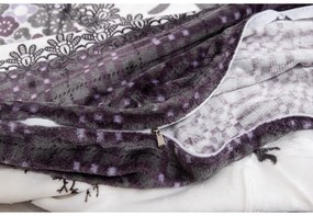 PrzytulneMieszkanie.pl PrzytulneMieszkanie.pl PrzytulneMieszkanie.pl 2x szara pościel z mikropluszu ŚWIĄTECZNY RENIFER + prześcieradło z mikropluszu SOFT 180x200 cm białe