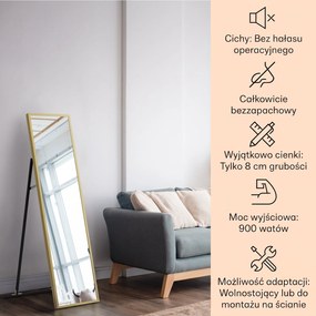 Klarstein La Palma Smart 900W 160x40cm Panel na podczerwień lustro Złoty