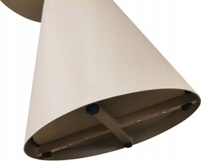 Stolik ogrodowy aluminiowy beżowy okrągły 40x40x50 cm lekki odporny taras