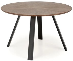 Okrągły fornirowany stół w stylu retro - Coriander
