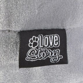 Szara budka dla kota 38x35 cm – Love Story