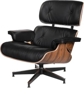 Czarny skórzany fotel prezesa do gabinetu D3-F48