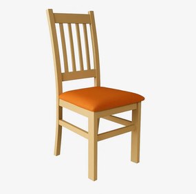 Krzesło do jadalni SIMON buk/pomarańczowe