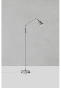 Szara lampa stojąca LED ze ściemniaczem z metalowym kloszem (wysokość 140 cm) Patro – Markslöjd