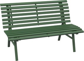 Outsunny Ławka ogrodowa Ławka parkowa z laskami, odporna na warunki atmosferyczne, aluminium, 123 x 67 x 79 cm, Zielony