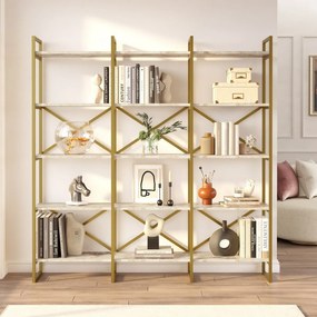 Regał Vento Triple Marble and Gold, L